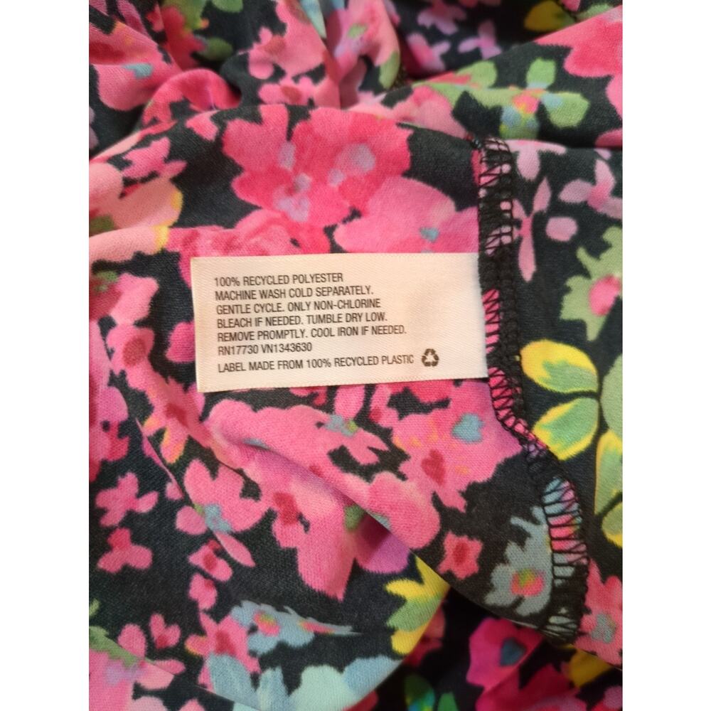 FUTURE COLLECTIVE Floral Long Sleeve Mock Neck XL Dress Kalana Barfield Brown - Picture 8 of 11